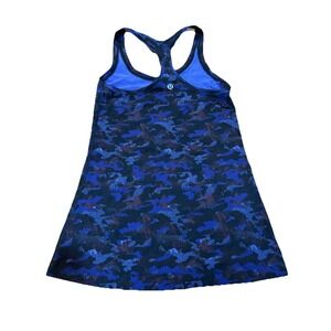 Lululemon Cool Racerback II in Mini Hounds Camo Emperor Blue Black Tank Top Yoga